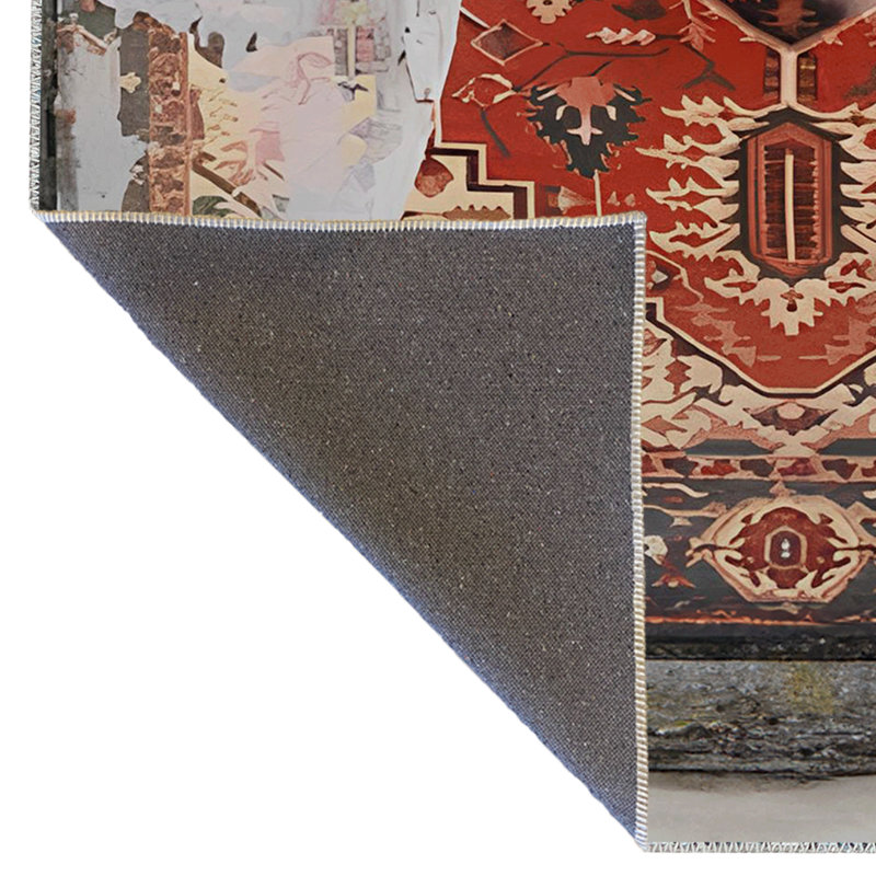 Tapis décoratif à motif abstrait femme, Rectangle 4 pi 7,12 po x 6 pi 6,74 po