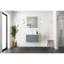 Meuble-lavabo gris foncé 30 po X P 22 po D, plateau en marbre de culture et robinet-117844025