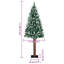 vidaXL Slim Christmas Tree with 300 LEDs Green and White-118782082
