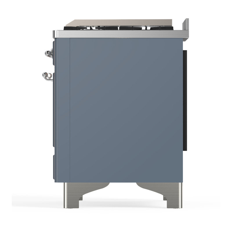 Majestic III Series 60 Inch Dual Fuel Range with 7 Sealed Burners, Griddle, Frenchtop in Antique White (Natural Gas, Copper Trim)
