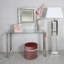 Slim Metal Console Table for Hallway Living Room Furniture, 120cm Entryway Table with Clear Glass Top