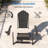 3-Postion Adjustable HDPE Adirondack Chair with Ottoman, All-Weather Folding Patio Chair with Cup Holder for Outdoor, 350lb Capacity-867248745
