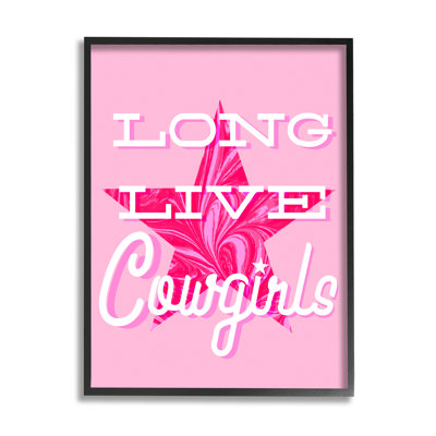 «Stupell Industries Long Live Cowgirls», art mural sur toile par Lil 'Rue