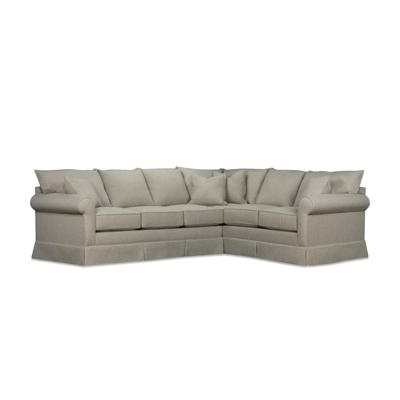 Canapé modulaire rembourré de 115 po avec coussins en mélange de duvet et pièces en mousse 115 po Friedman