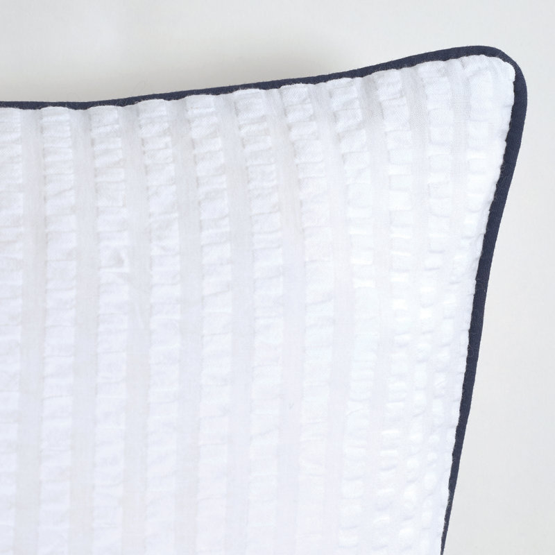 Ensemble de housse de couette en coton Emily, Blanc / noir, Housse de couette simple + 1 taie décorative stan