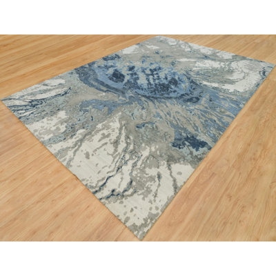 Shammi One-of-a-Kind 10' X 14'1" New Age Silk Area Rug Blue