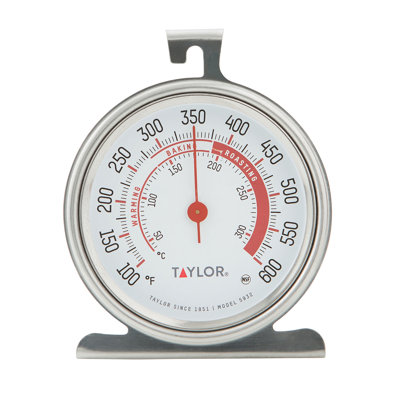 Thermomètre pour four de cuisine Taylor, cadran de 3,25 pouces, acier inoxydable 5932