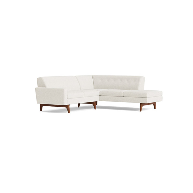 Tyler Sectional With Bumper (95" X 95"), Performance Weave - Natural, Right Hand Facing