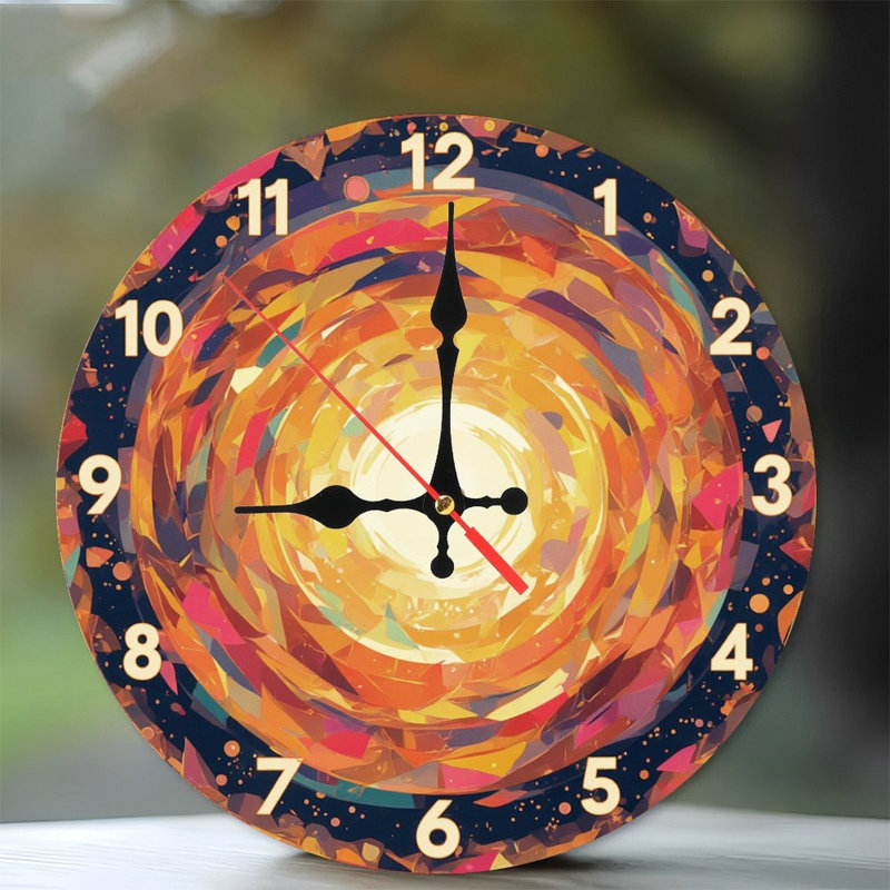 Cadran de l'horloge géométrique avec chiffres