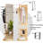 360° Rotating Multifunctional Full Length Mirror With Hook Storage Rack Coat Rack
