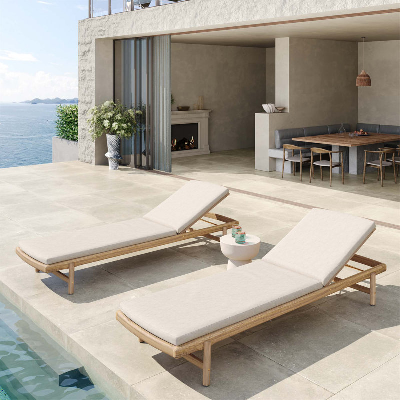 Chaise longue avec coussin Mallacia