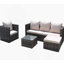 Ensemble de mobilier modulaire en rotin et canapé en osier