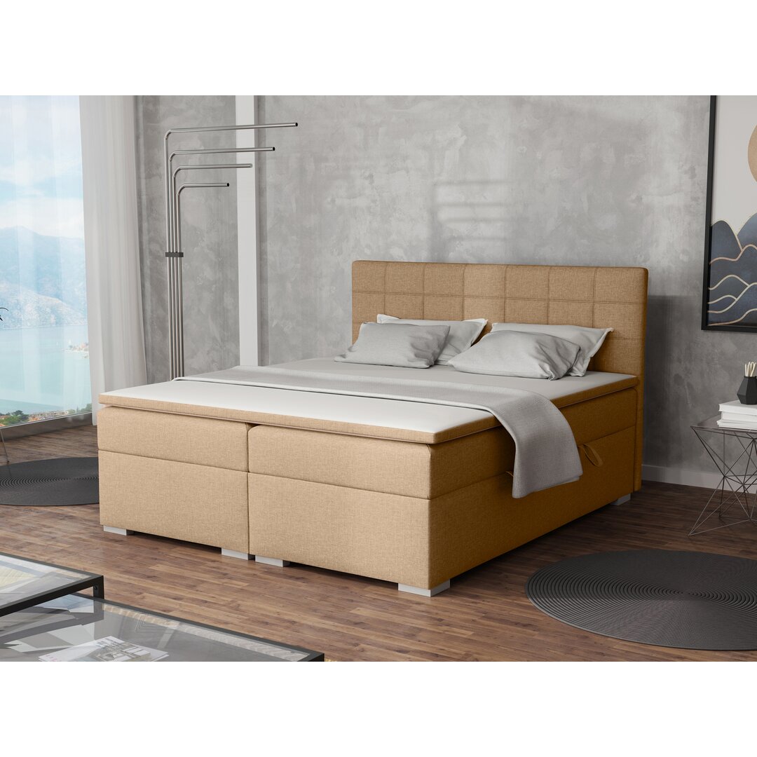 Boxspringbett Arramine Mit Topper und Stauraum