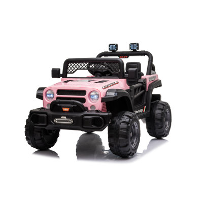Voiture à 2 places 12V pour enfants avec télécommande parentale, suspension à ressort, lumières DEL et port musical AUX, vitesse maximale de 3,5 MPH, charge de 66 lb pour les enfants de 37 mois et plus, rouge