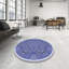 Tapis floral en laine mauve-49447759