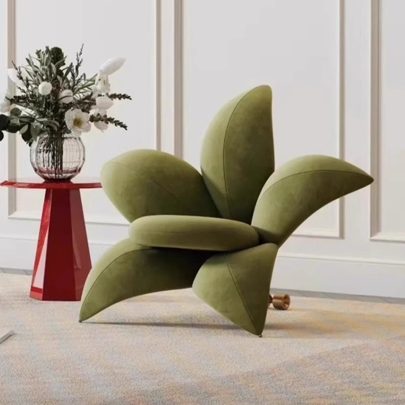 Simple and Creative Flower-Shaped Sofa Chair, Vert