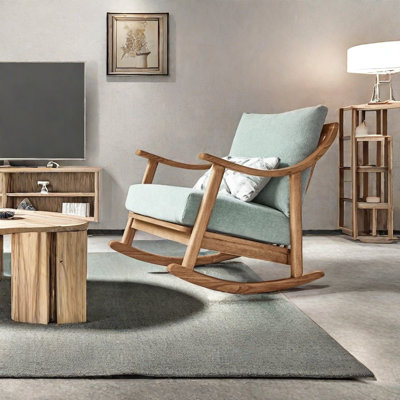 Chaise berçante en bois de frêne