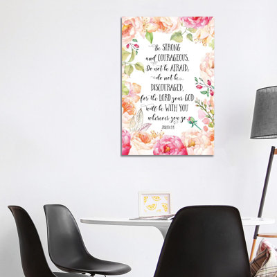 Joshua 1:9 by Eden Printables - Wrapped Canvas Gallery-Wrapped Canvas Giclée