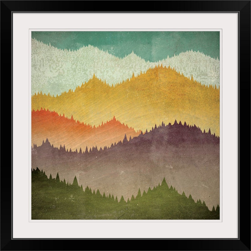 « mountain view » par ryan fowler, impression, H 32 po x l 32 po x P 1 po, Cadre noir