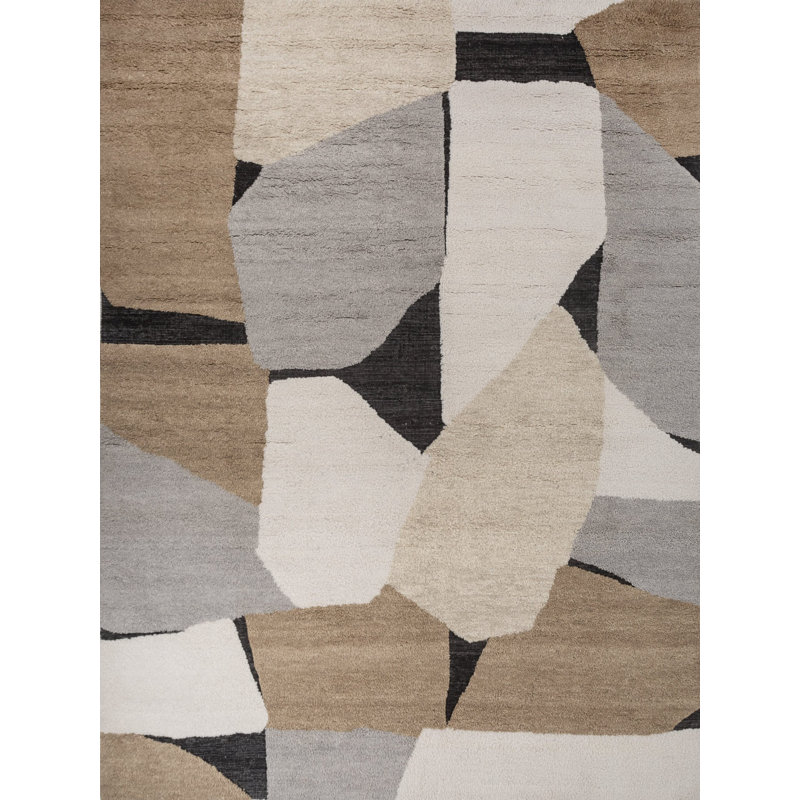 Contemporary One-of-a-Kind Rectangle 8'3" X 10'2" Hand Knotted Area Rug