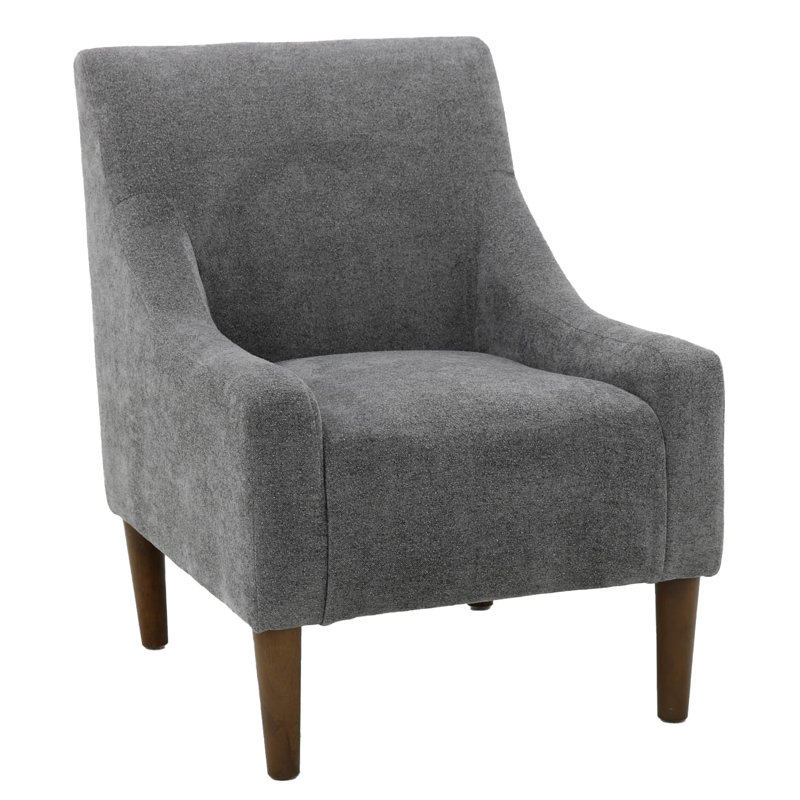 Shea Fabric Upholstered Armchair, Gray Polyester Blend