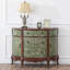 Console verte et noyer massif + demi-cercle en bois manufacturé-1988109249
