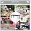 Outsunny 75" x 35" Outdoor Dining Table for 8 People, Rectangular Aluminum Frame Garden Table-1627206132