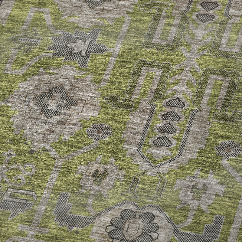 Jeté oriental Sherpa ASB697 lavable à la machine Addison, Olive