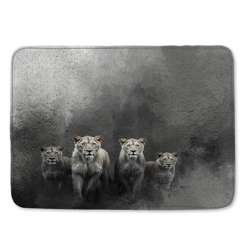 Tapis de bain Lions, L 34 po x L 21 po