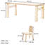 Cherry Wood Rectangular Dining Table Set-102422228