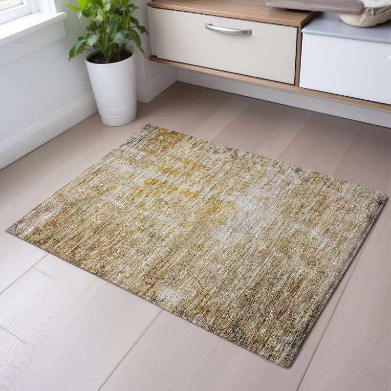 Premium Machine Washable Jacoby AMF1169 Geometric Rug, Rectangle 1'8" x 2'6"