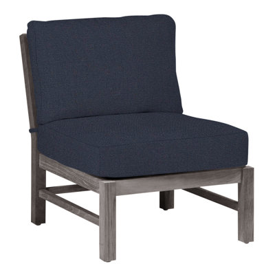 Club Teak Sectional Slipper Chair