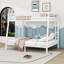 Lit superposé double au-dessus de grand lit en métal avec double échelle et garde-corps, conception silencieuse-854282387