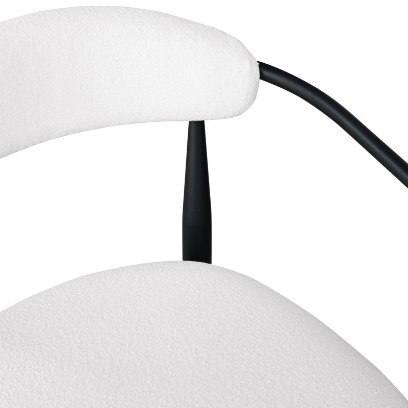 Tabourets de bar 2 places Mid-Century, Noir, Blanc
