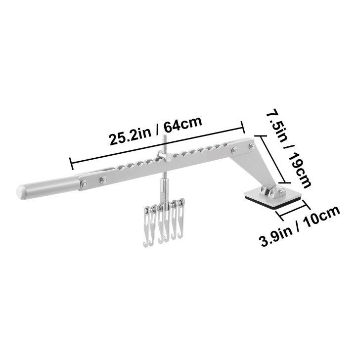 Dent Pull Lever Bar 6 Claw Hook Portable Dent Pull Bar Aluminum Alloy Dent Puller Single Leg Lifter for Car Dent Repairing