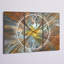 Symétrique fleur jaune fractale - horloge murale moderne