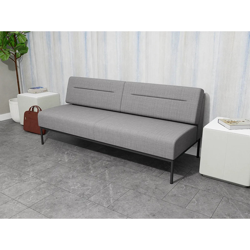 Canapé Darsey, Avec alimentation, Gris anthracite, Gris chambray