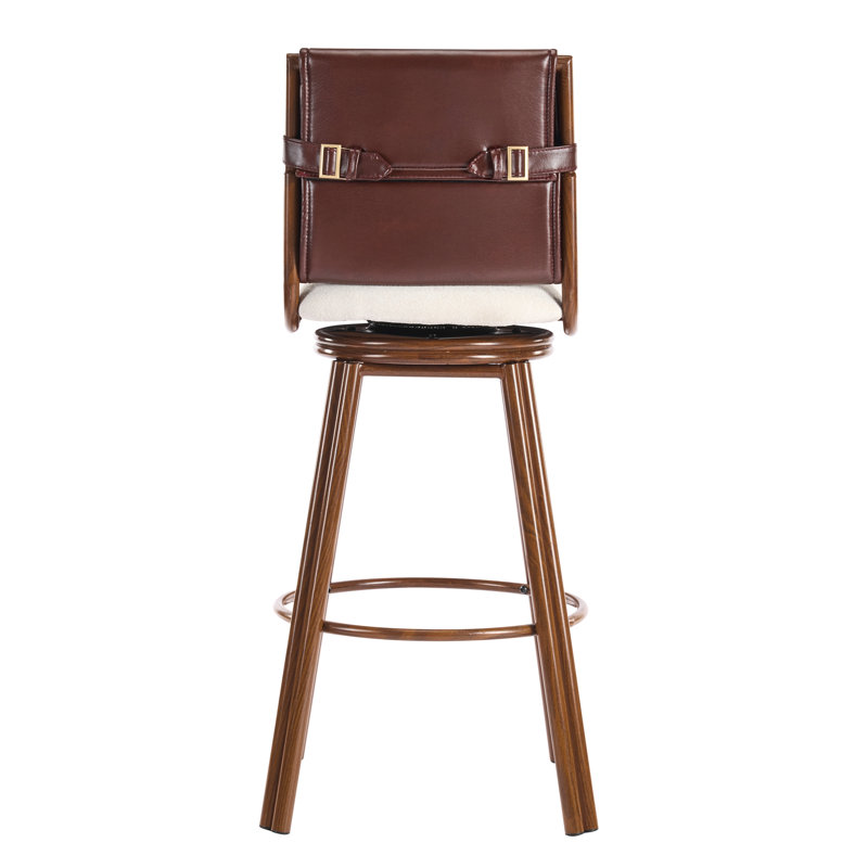 Tabouret de bar d'intérieur rembourré avec structure en métal, ensemble de 2