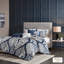 Ensemble de literie chic, polyester de qualité supérieure, motif damassé moderne pour la chambre à coucher