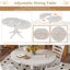 Ensembles de tables de salle à manger extensibles en bois, style rétro blanc antique pour les cuisines familiales