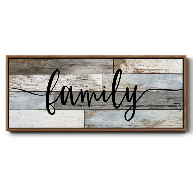 Famille - toile encadrée, H 12 po x l 30 po