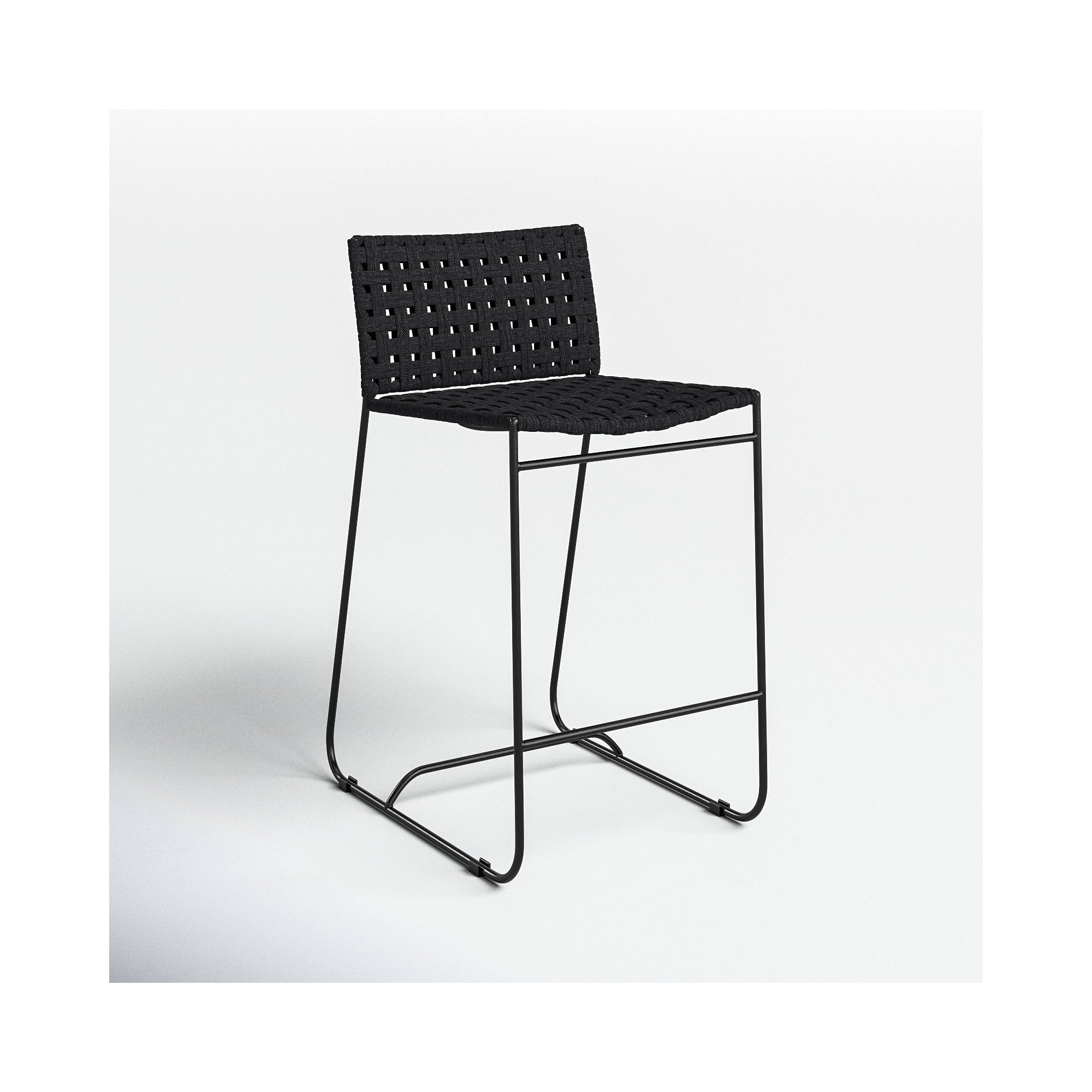 Ferney 34'' Rope Outdoor Bar Stool