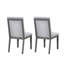 De 2 chaises de salle à manger en tissu d'ameublement gris chêne avec un confort qui dure toute la journée et une finition de service à la clientèle réactive pour des conceptions ouvertes à assemblage rapide