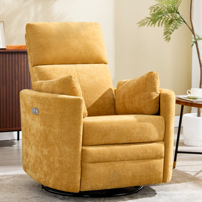 Power Swivel Rocking Recliner Chair With Adjustable Pillows