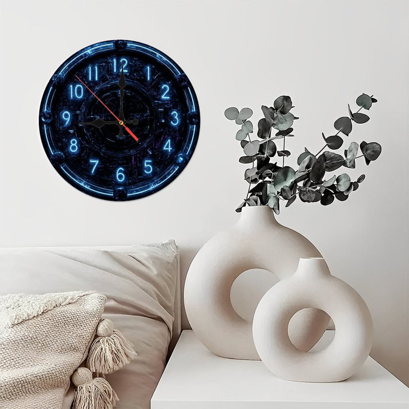 Horloge numérique face bleue