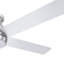 Ventilateur de plafond 52 po à profil bas en nickel brossé avec pales argentées