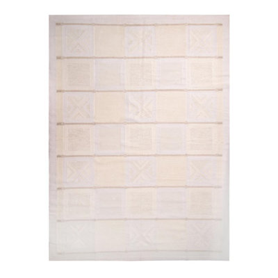 Rug & Kilim’S Scandinavian-Inspired Cream Gray And Light Blue Natural Wool Rug