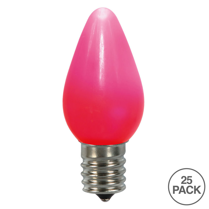 Ampoules de rechange Vickerman C7 à DEL en céramique, paquet de 25, Rose, 0.6