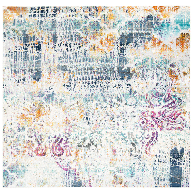 Tapis abstrait GroveHill Performance, Carré 6 pi 7 po
