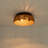 2-Light Natural Rattan Flush Mount
